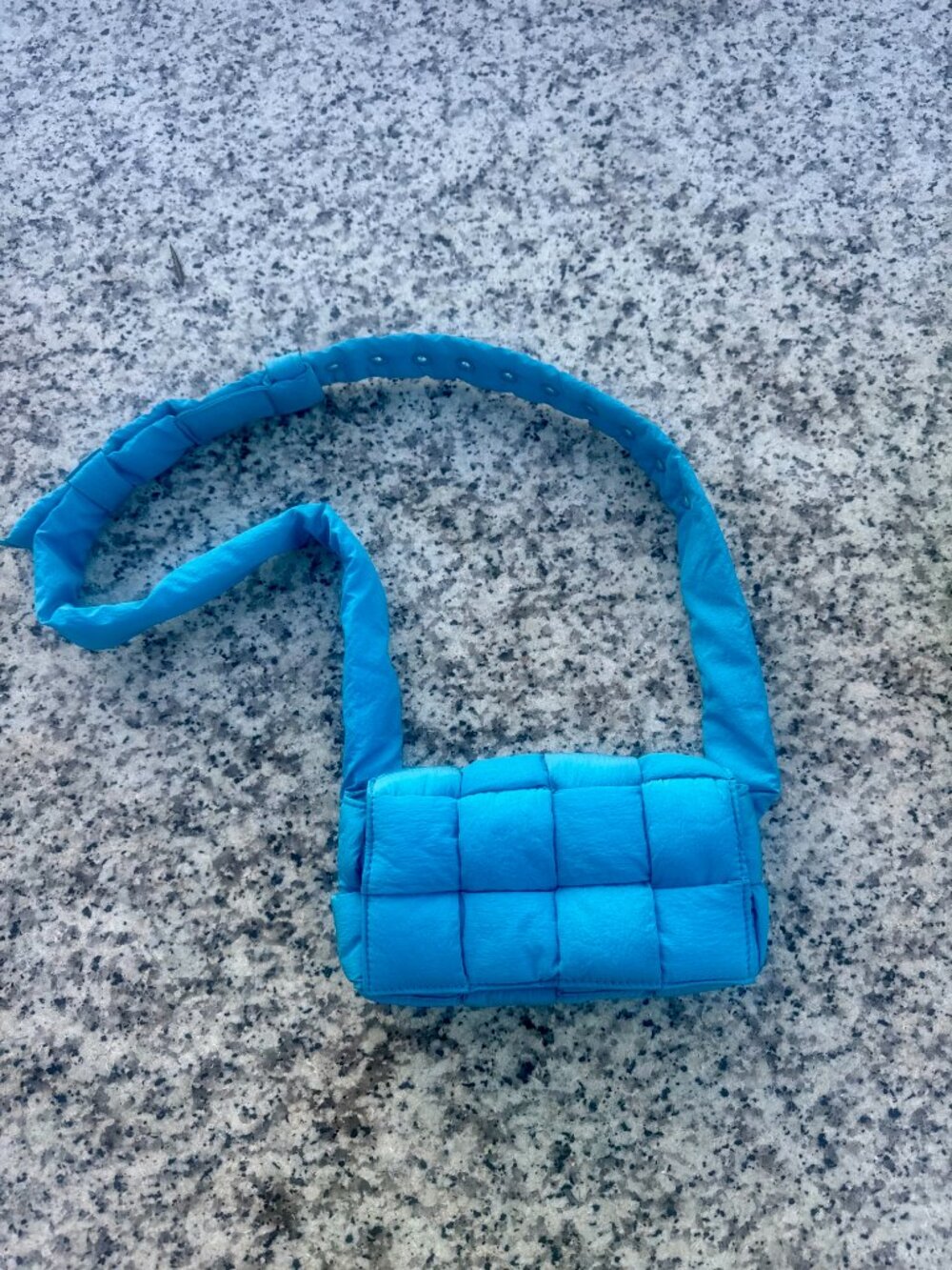 Bottega Veneta Padded Intrecciato Nylon Cassette Bag in Pool Blue - Picture 13 of 14